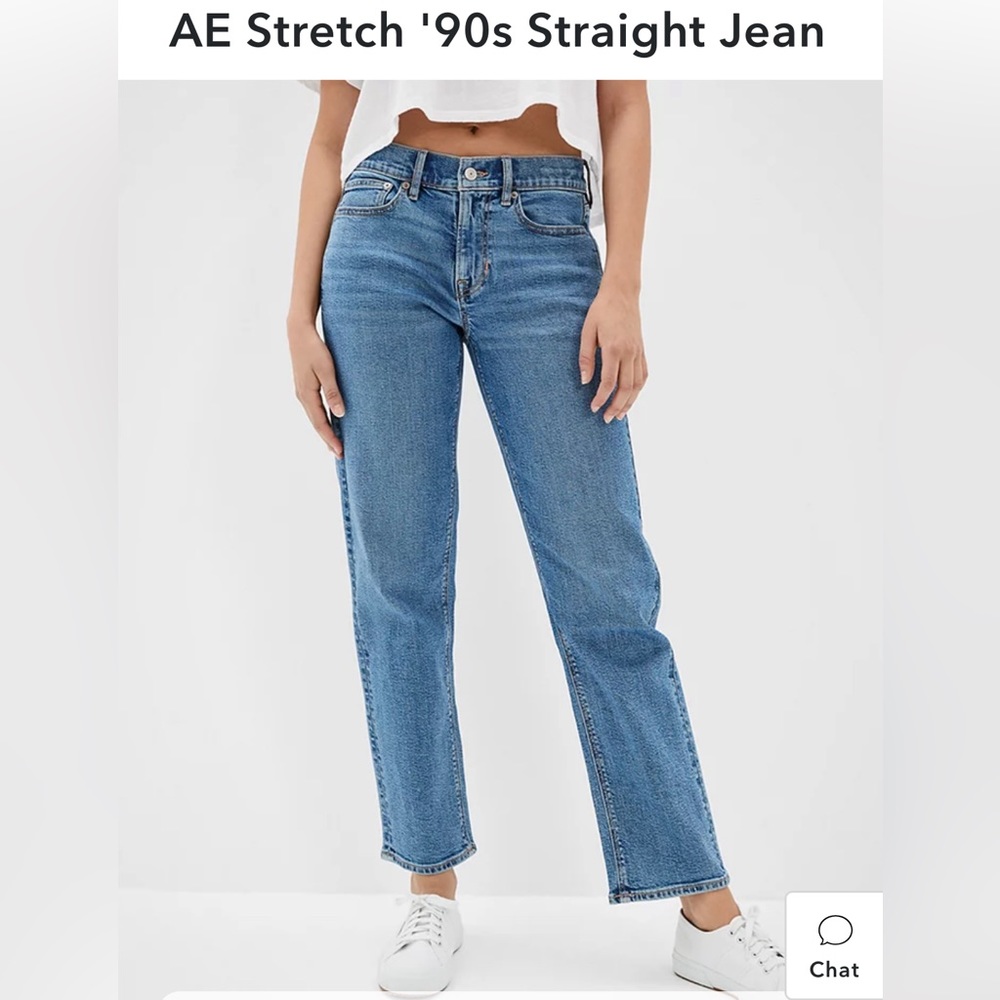 American Eagle 90’s Straight Stretch Denim Size 6 Reg